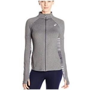 ASICS Women's Grey Full Zip Running Jacket Small